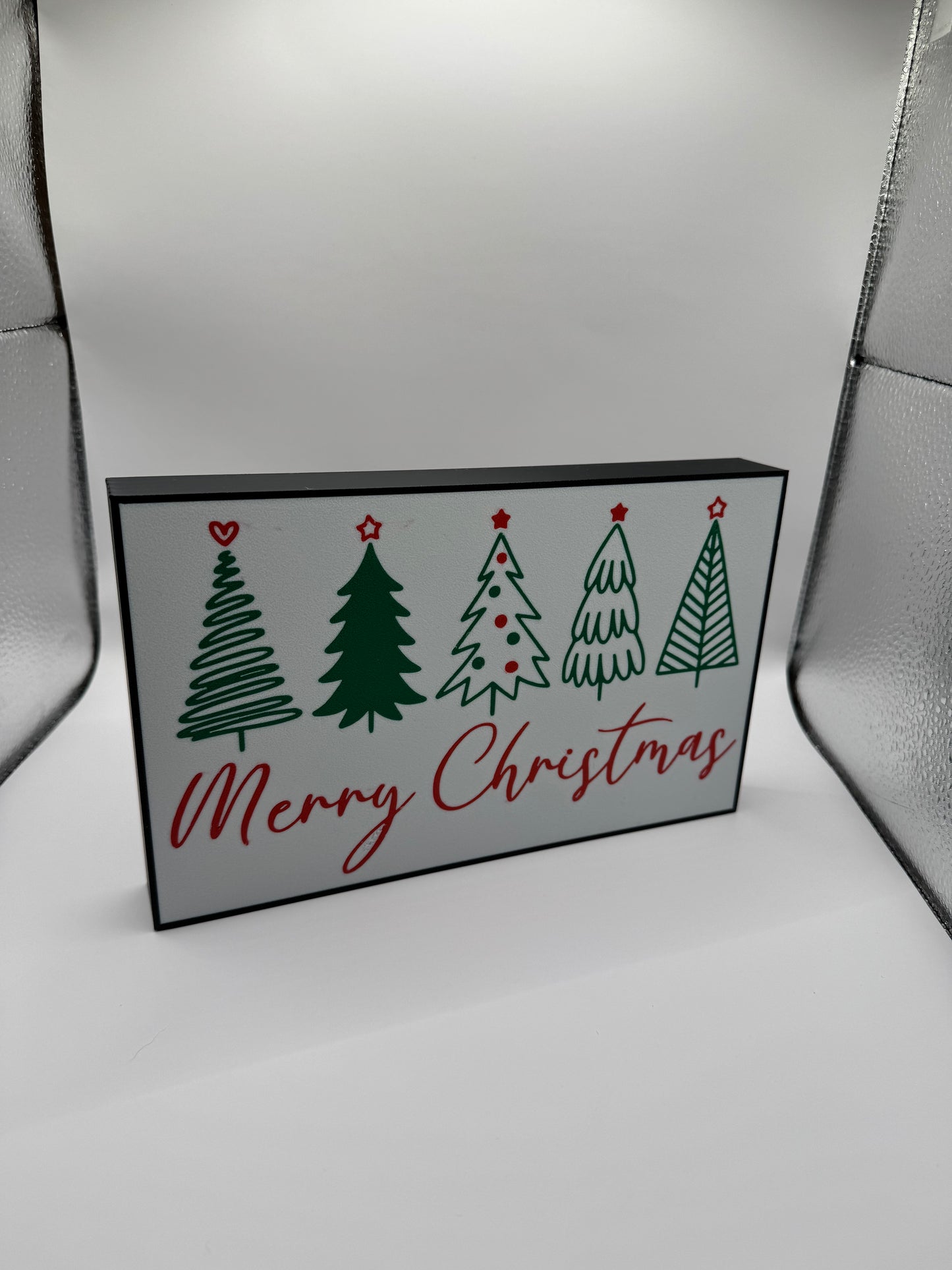 Four Trees - Merry Christmas LED Sign