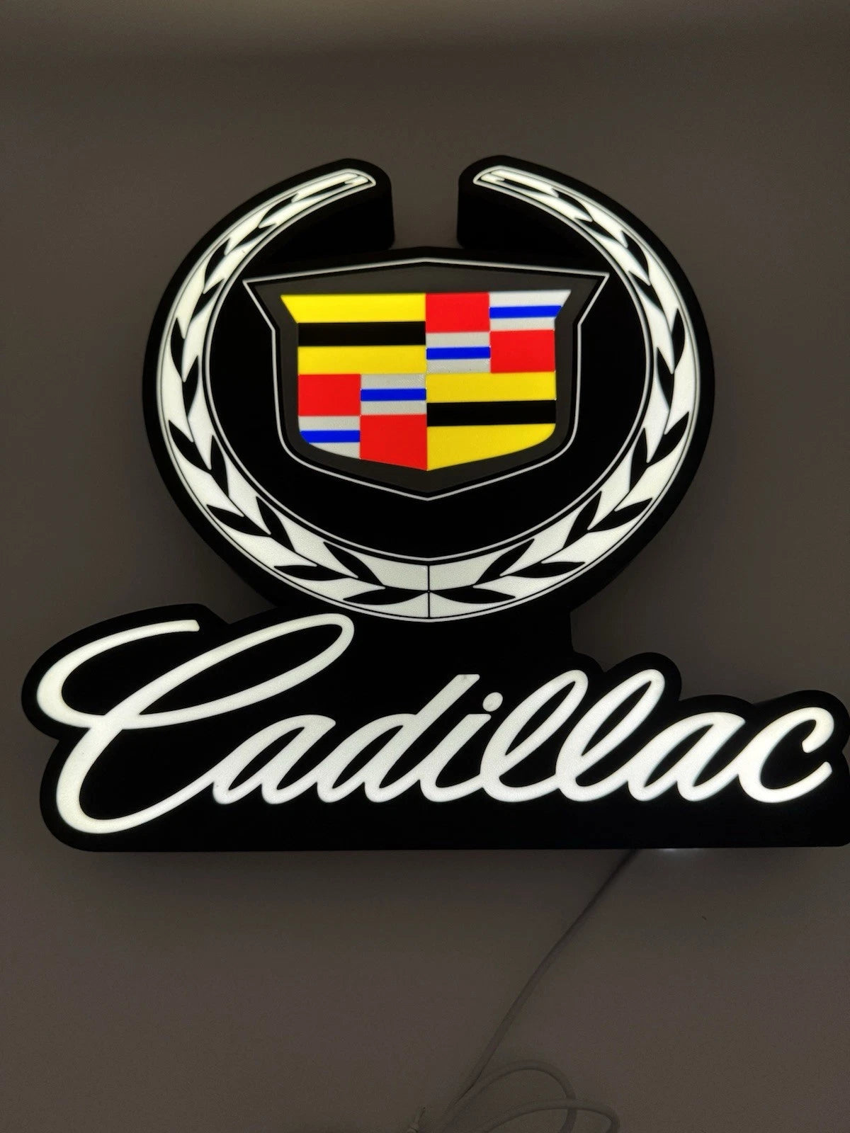 Cadillac Automotive Light Up LED Neon Sign 13” Garage Man Cave Decor Gift Dad