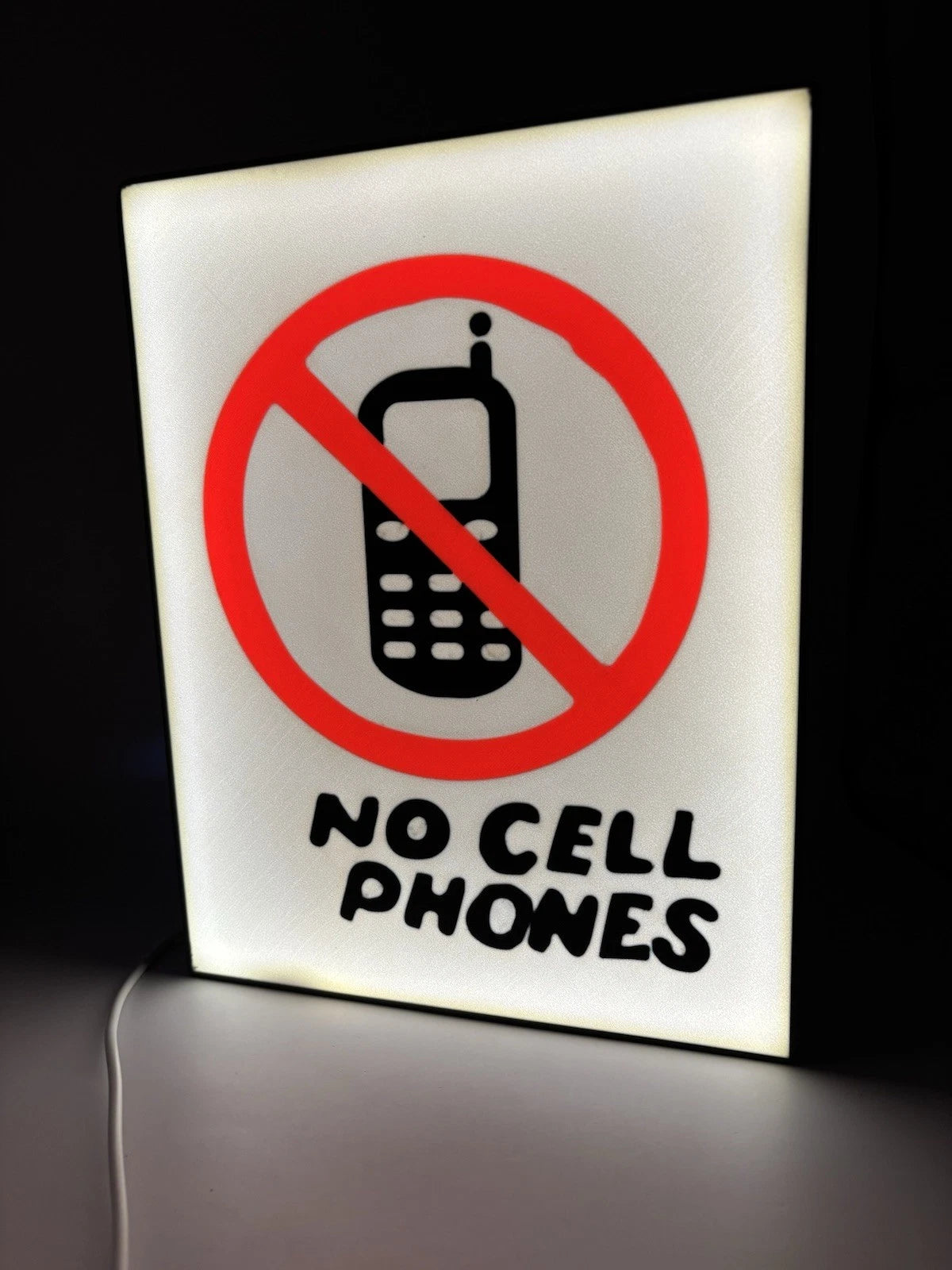 Luke's Diner "No Cell Phones" LED Light Up Sign