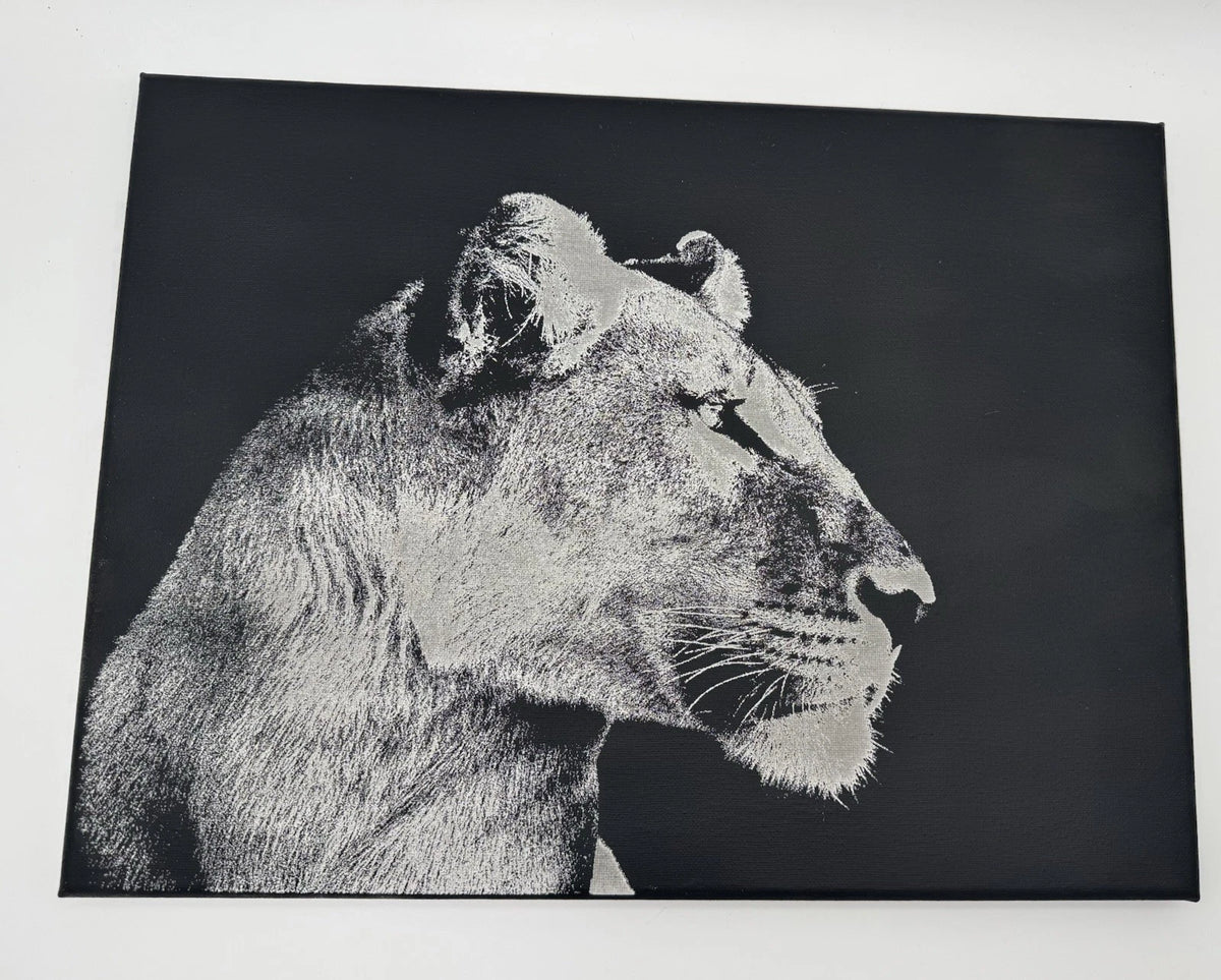 Female Lion - Oil On Canvas 16x12 Original Painting On Canvas Wildlife Art
