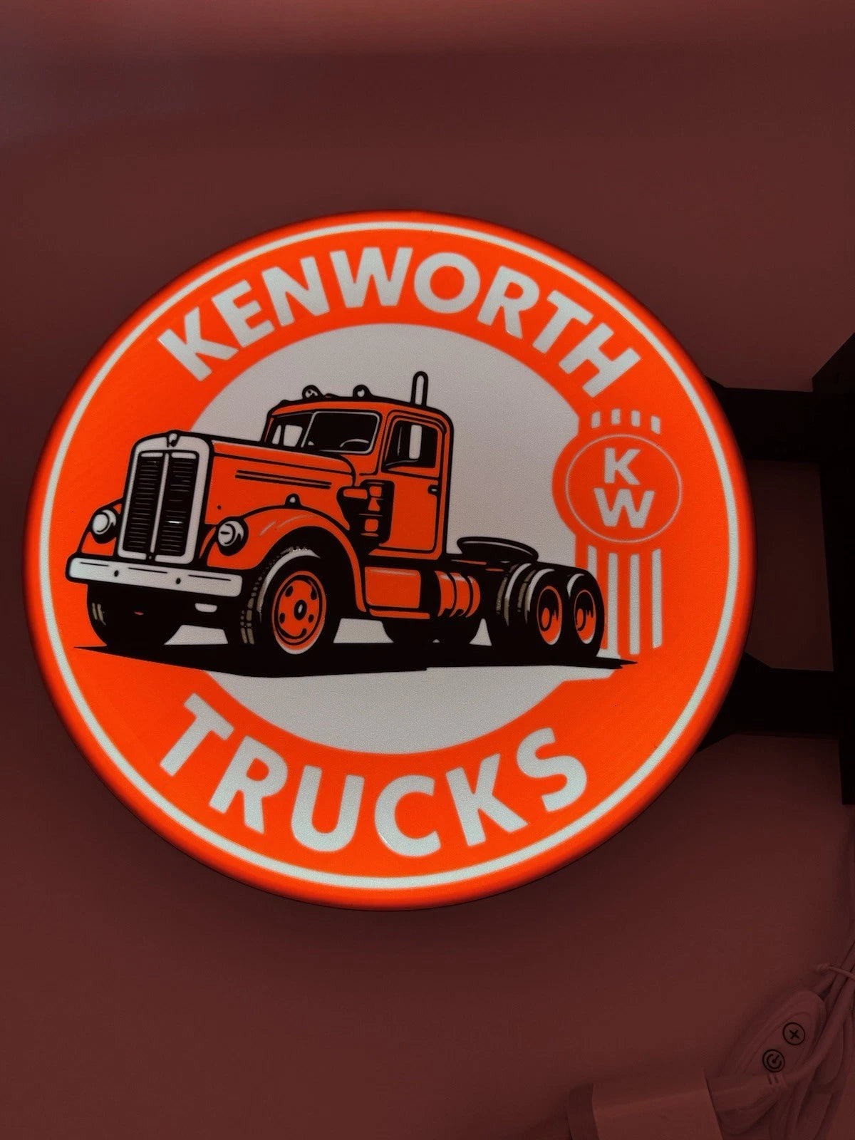 Kenworth Trucks 13” Pub Style Dual Side Light Up LED Sign Pub Bar Mancave