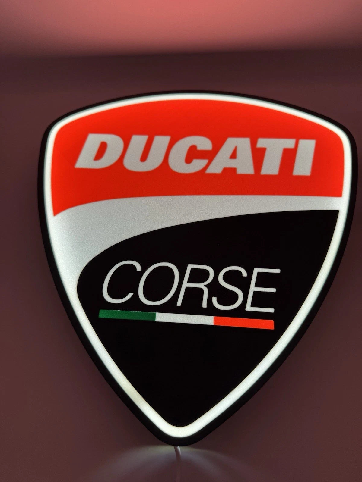 Ducati Motorcycle Corse Light Up LED Sign Monster Panigale Hypermotard Diavel