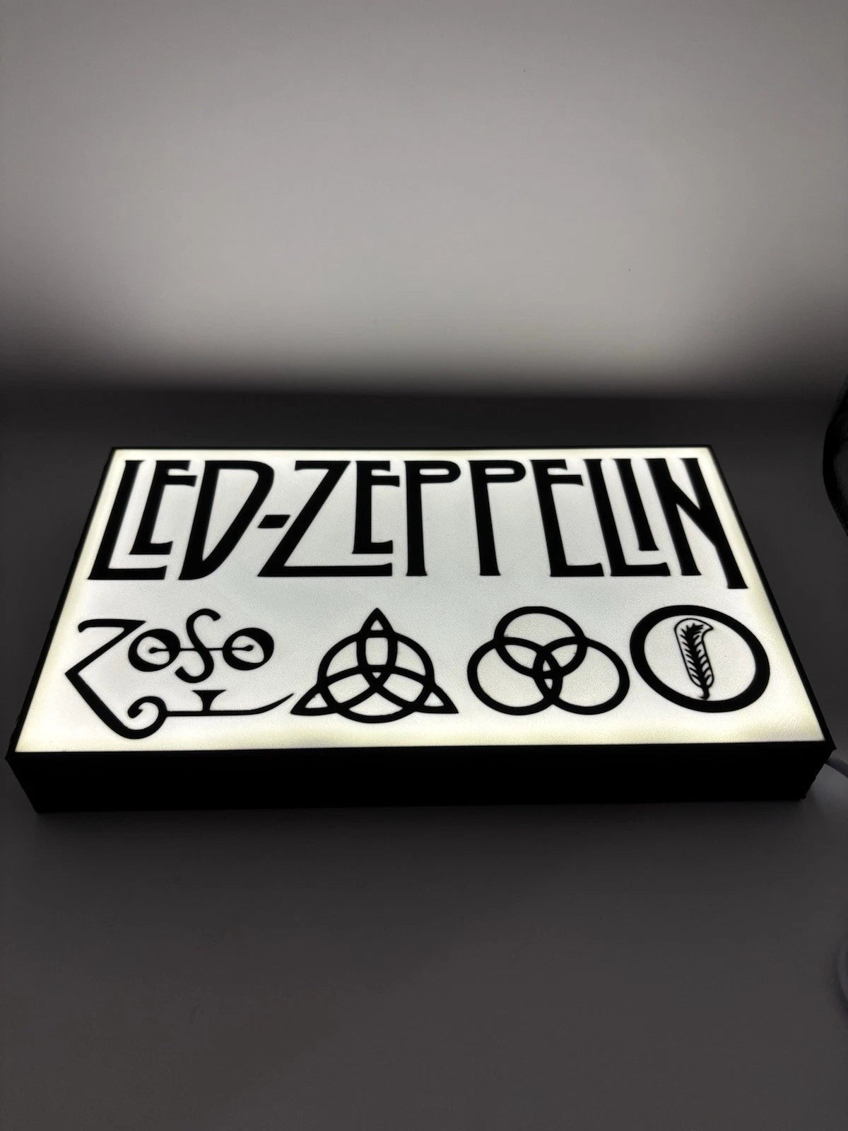 Led Zeppelin - LED Light Up Neon Sign Classic Rock And Roll Zoso Blackdog