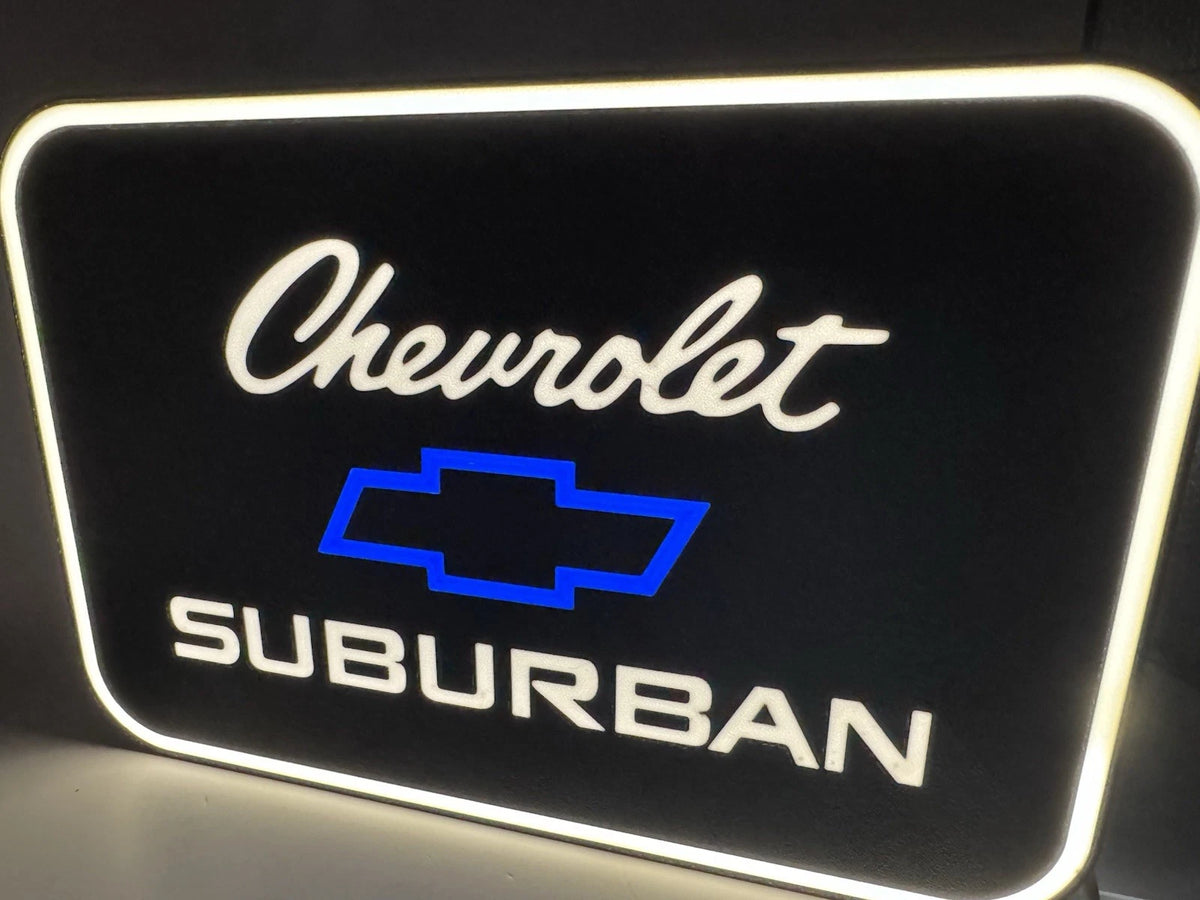 Chevrolet Chevy Suburban - Light Up LED Sign Camaro S10 Silverado Corvette