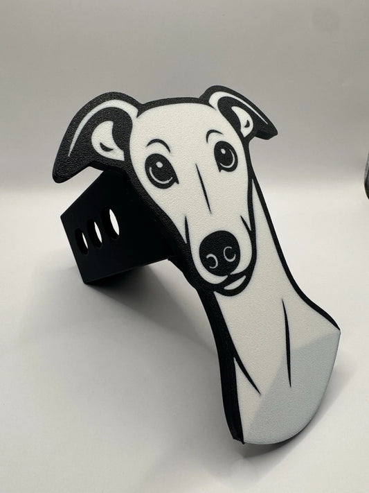 Greyhound Dog -  Hitch Receiver Cover – Fits 2” – Multiple Designs Available