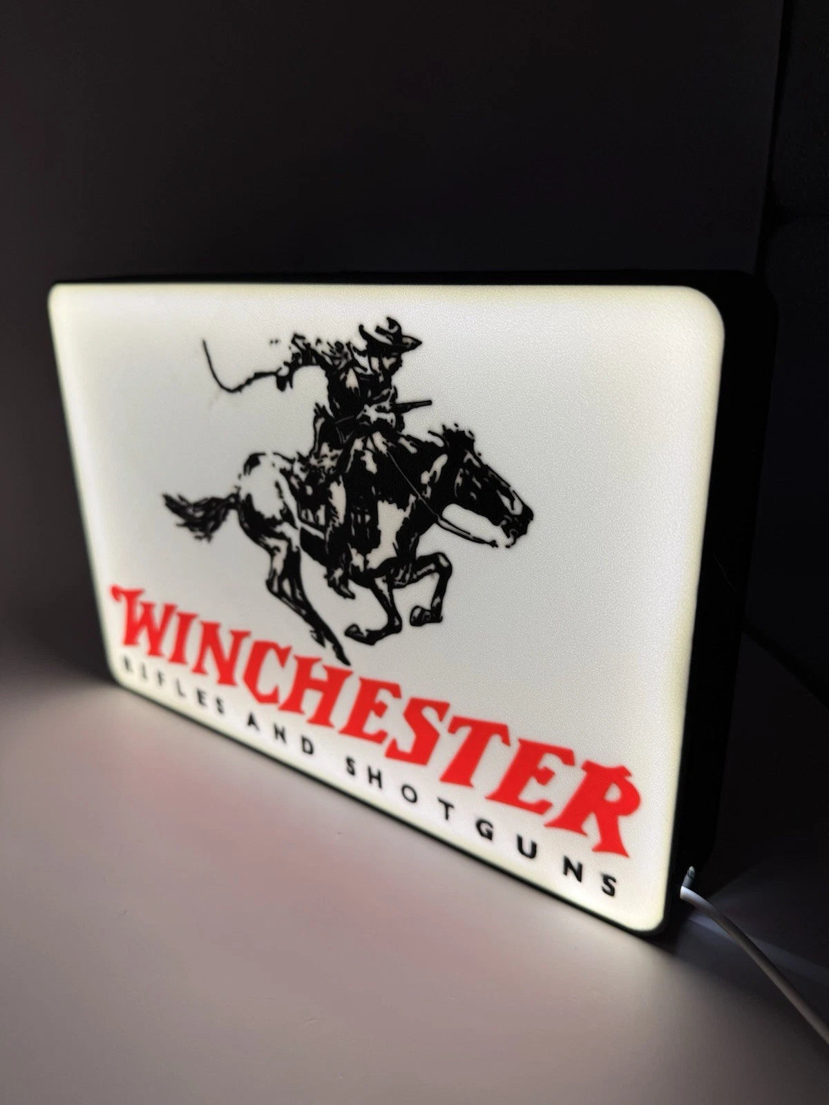 Winchester Firearms Light Up LED Neon Sign w/ USB - Rifles Shotguns Reloading