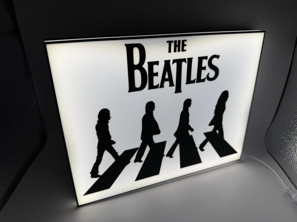 The Beatles - Light Up LED Neon Sign Classic Rock John Lennon Vinyl Ringo Starr