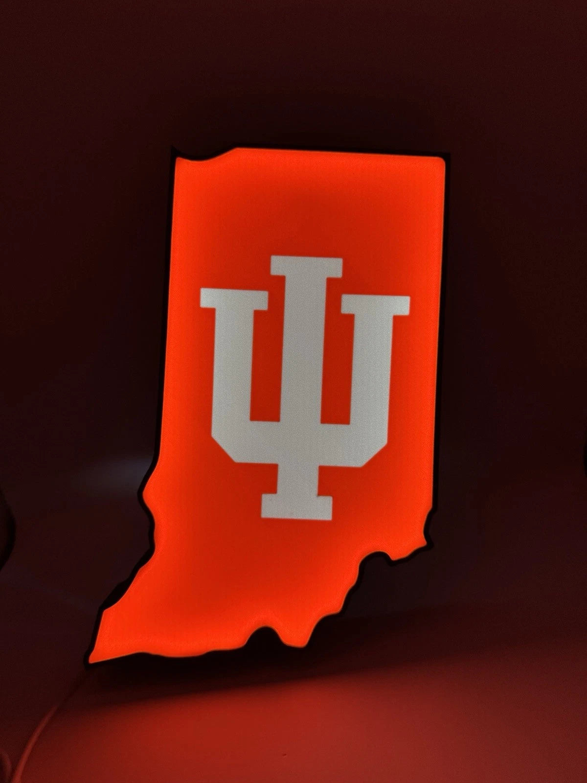Indiana University IU Hoosiers Light Up LED Neon Sign Football College Sports