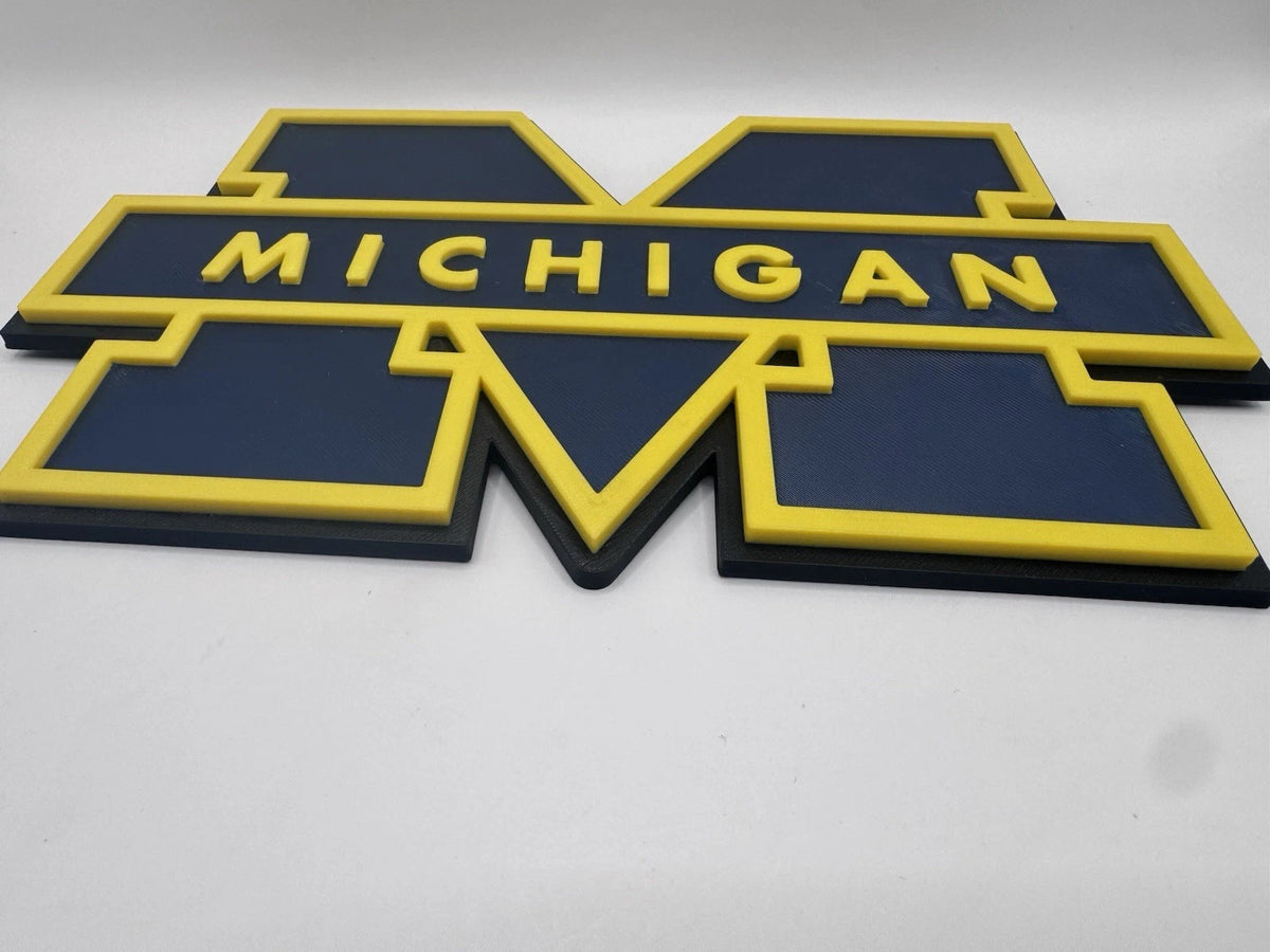 University of Michigan Wolverines 3D Wall Sign Man Cave Decor College Football