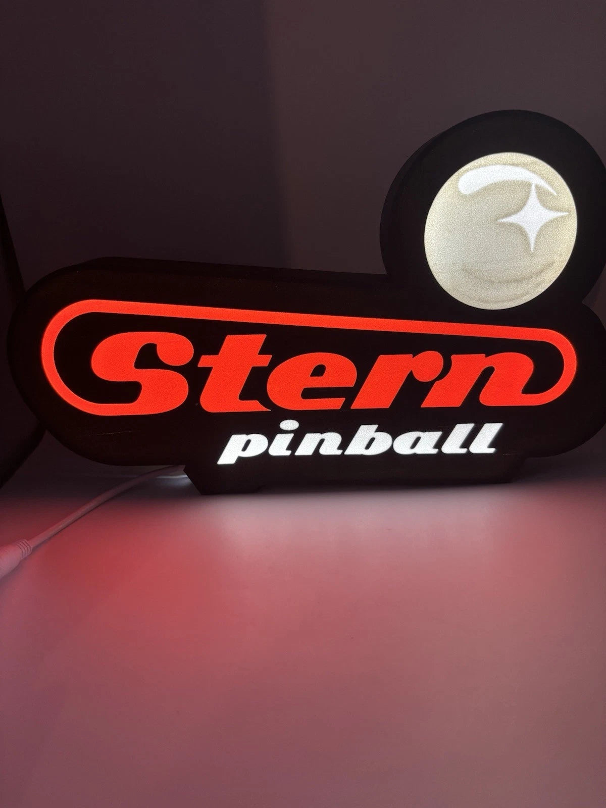 Stern Pinball - Light Up LED Neon Sign Arcade Game Room Video Bally Gottlieb