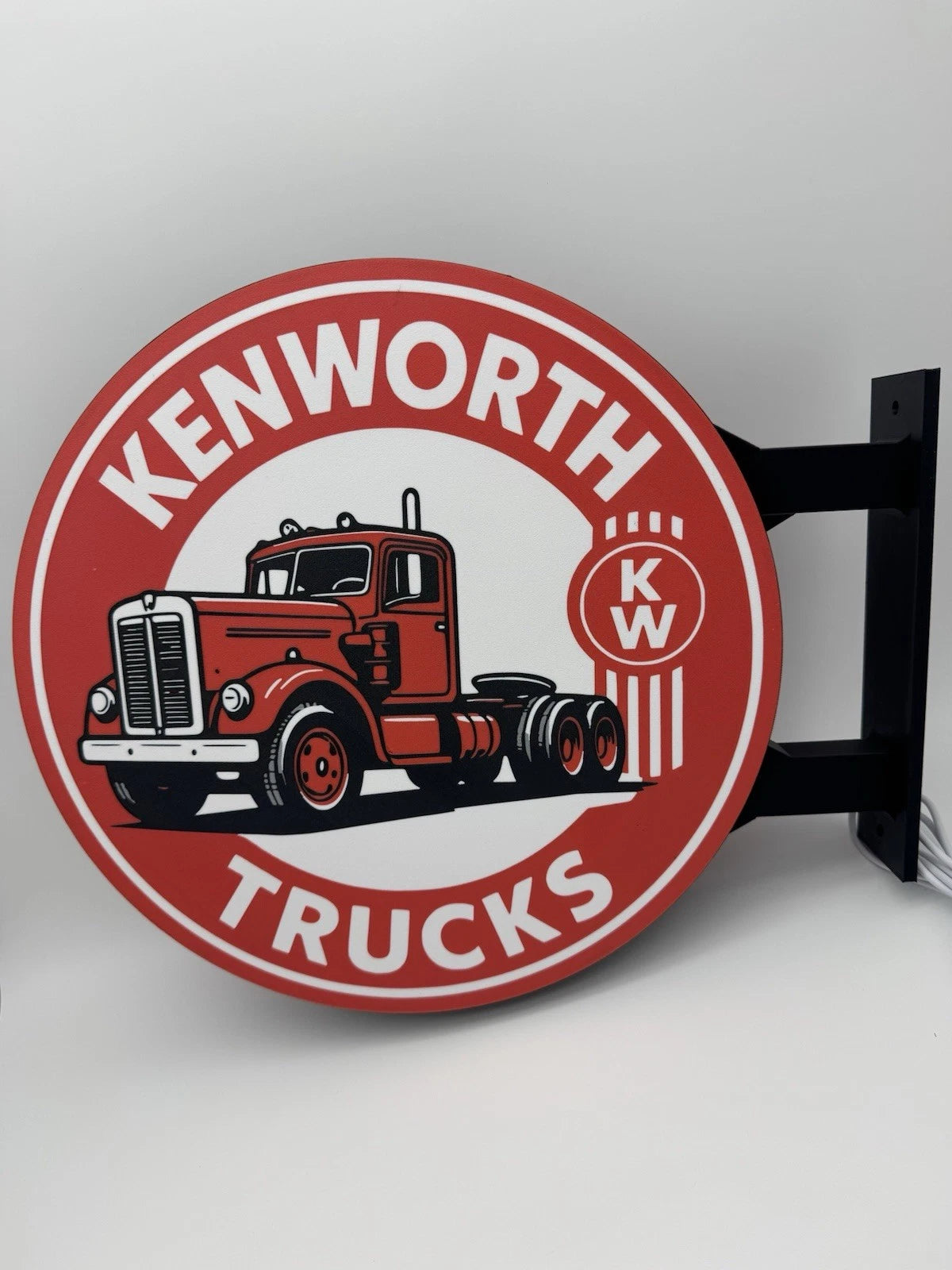 Kenworth Trucks 13”  Pub Style Dual Side Light Up LED Sign Pub Bar Mancave