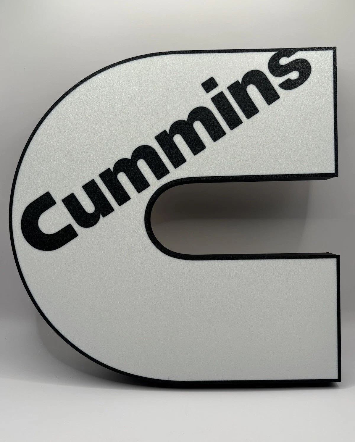 White Cummins Turbo Diesel Engine  Light Up LED Neon Sign Dodge Ram Valve 5.9