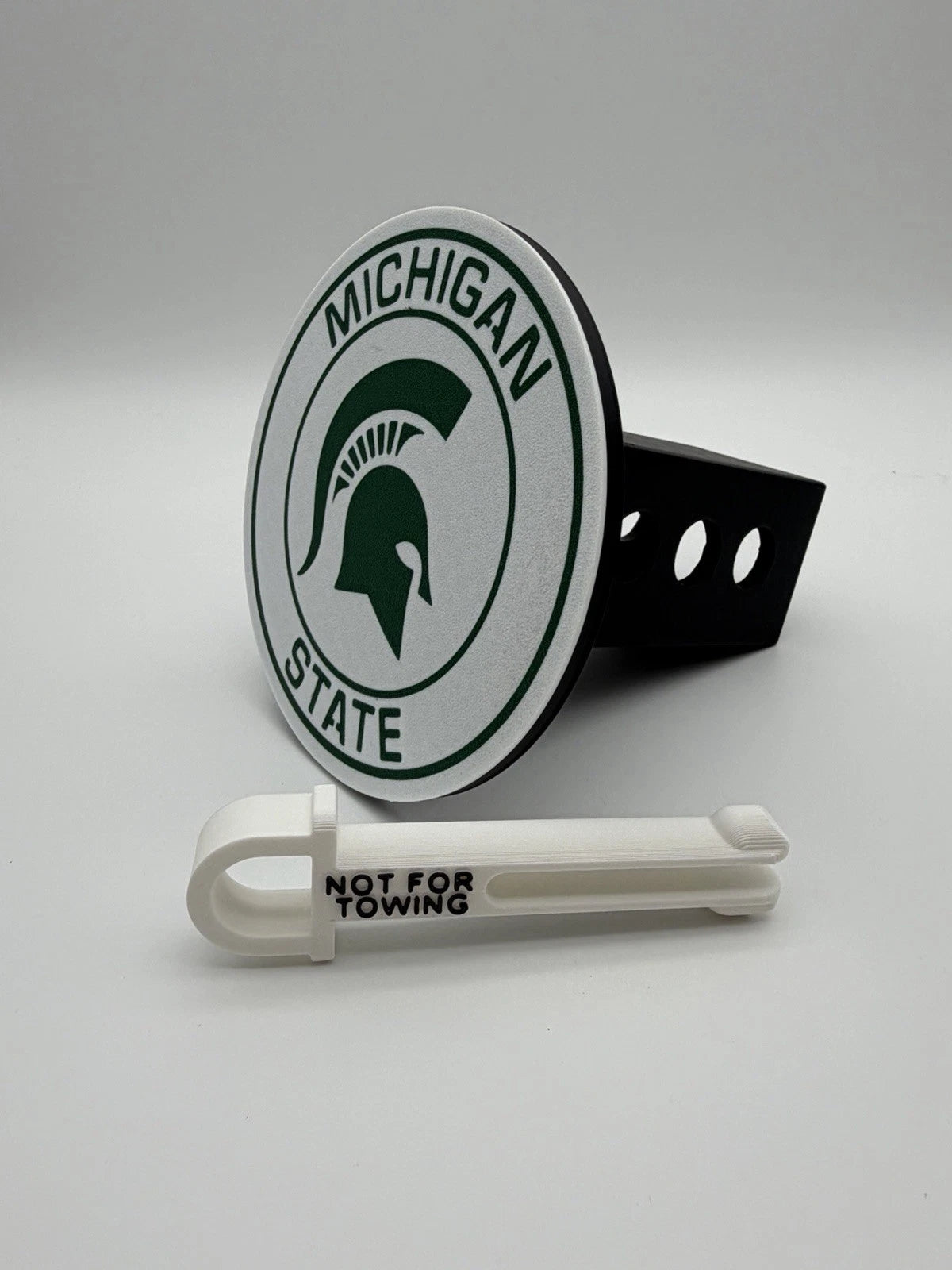 Michigan State University Tow Hitch Receiver Cover White – Fits 2” Towing Truck