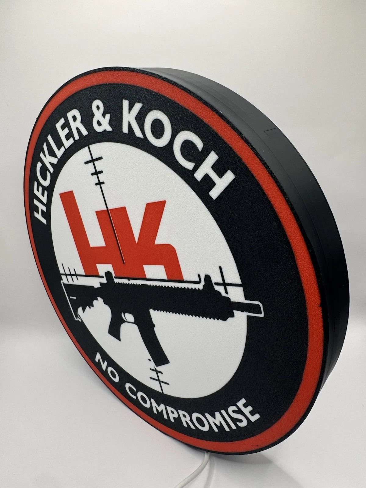 Heckler & Koch - No Compromise Light Up LED Neon Sign - H&K Shooting Rifle 2a