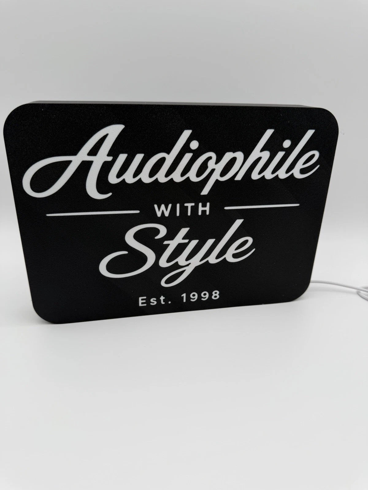 Audiophile With Style -  Light Up LED Sign With USB Plug Audio Stereo Amp Record