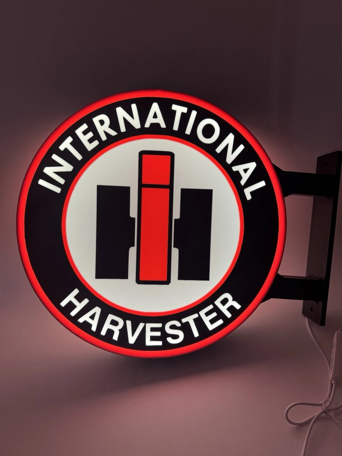 International Harvester 13” Pub Style Dual Side Light Up LED Sign