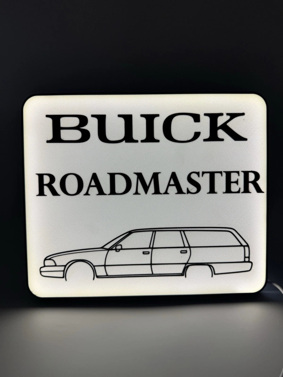 Buick Roadmaster -  Light Up LED Sign With USB Plug  Lowrider Classic Car Garage