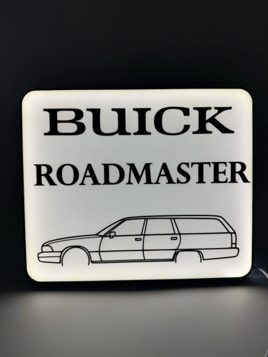 Buick Roadmaster -  Light Up LED Sign With USB Plug  Lowrider Classic Car Garage