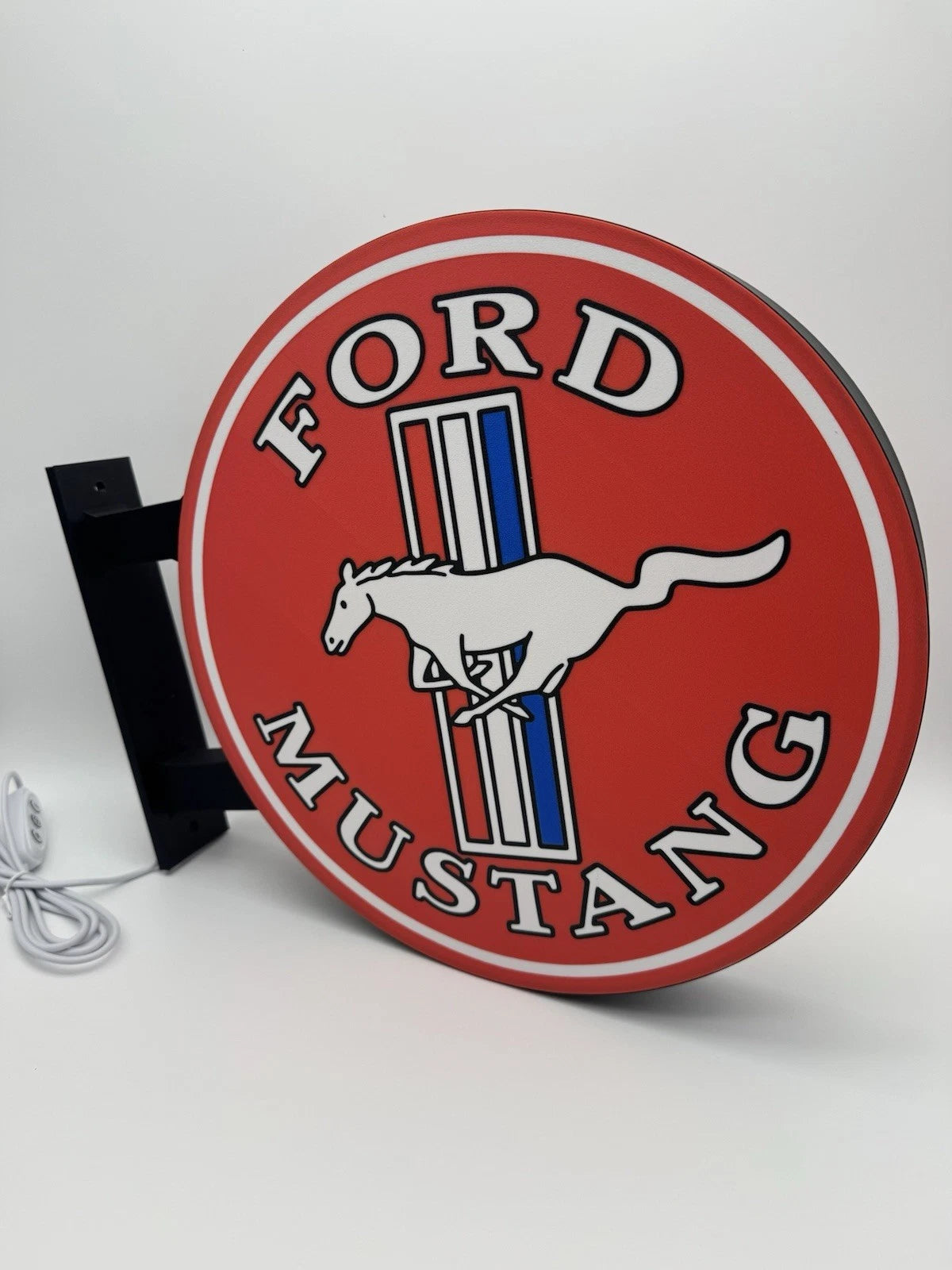 Ford Mustang  13”  Pub Style Dual Side Light Up LED Sign Garage Mancave Pub