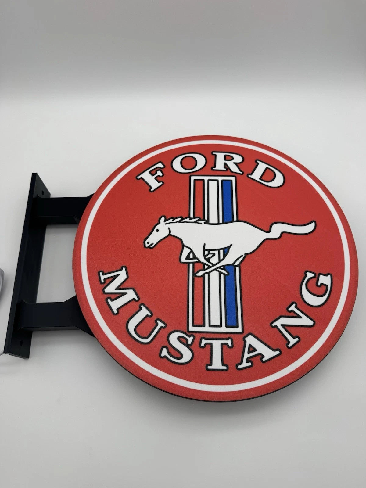 Ford Mustang  13”  Pub Style Dual Side Light Up LED Sign Garage Mancave Pub