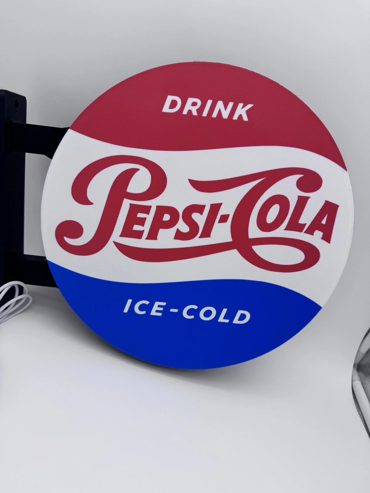 Pepsi Cola Pub Style Dual Side Light Up LED Sign Bar Man Cave Wall Decor
