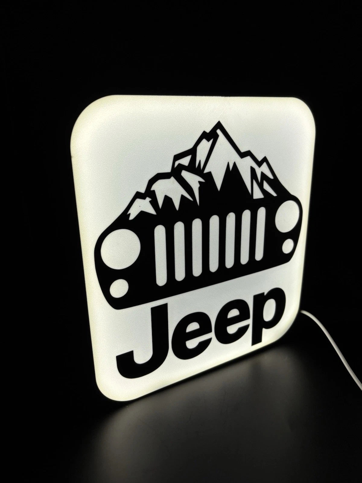 Jeep - Light Up LED Sign Wrangler JK Rubicon Sahara SUV Off-road Trail Ready