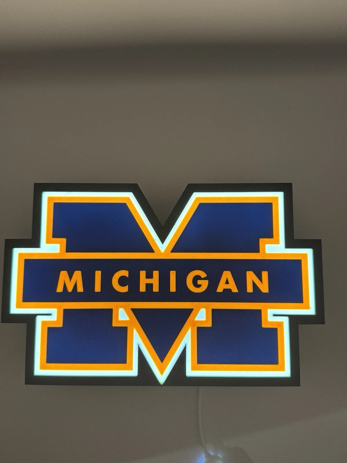 University of Michigan - Light Up LED Sign U Of M Wolverines Football Big 10