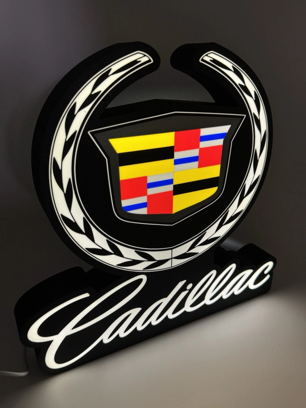 Cadillac Automotive Light Up LED Neon Sign 13” Garage Man Cave Decor Gift Dad