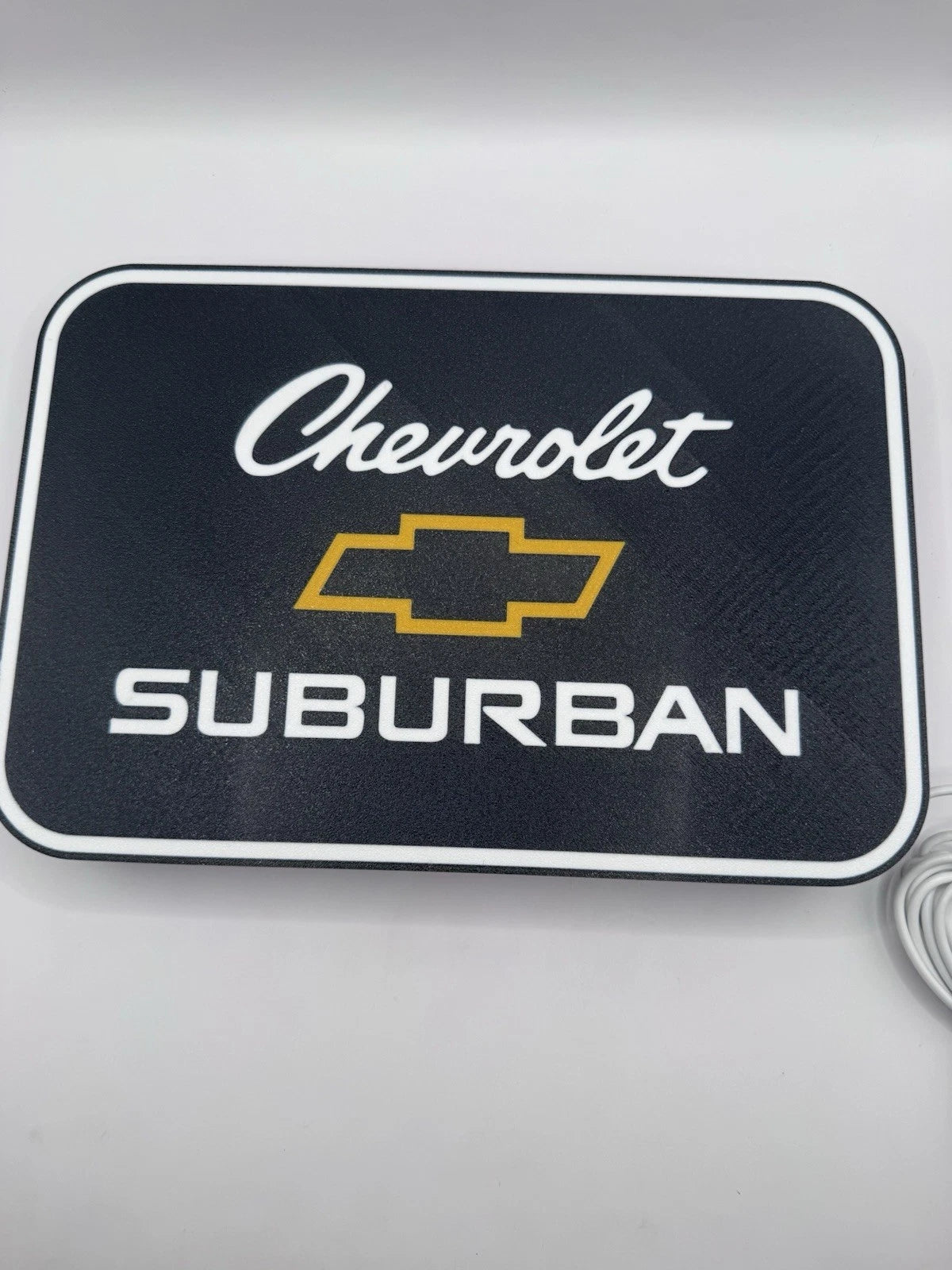 Chevrolet Chevy Suburban - Light Up LED Sign Gold - Corvette Silverado Camero