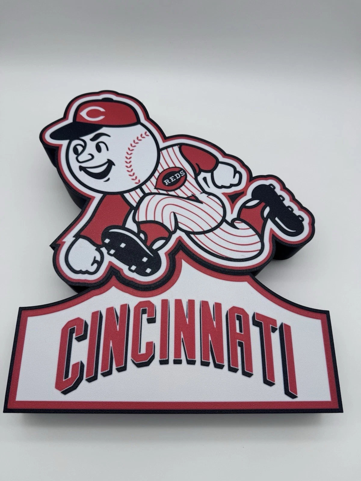 Cincinnati Reds Mr Red LED Neon Light Up Sign MLB Baseball