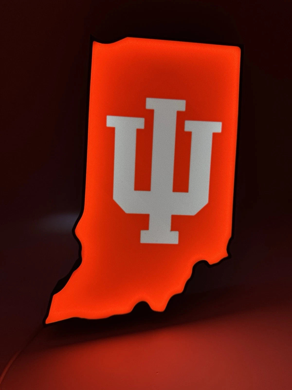 Indiana University IU Hoosiers Light Up LED Neon Sign Football College Sports