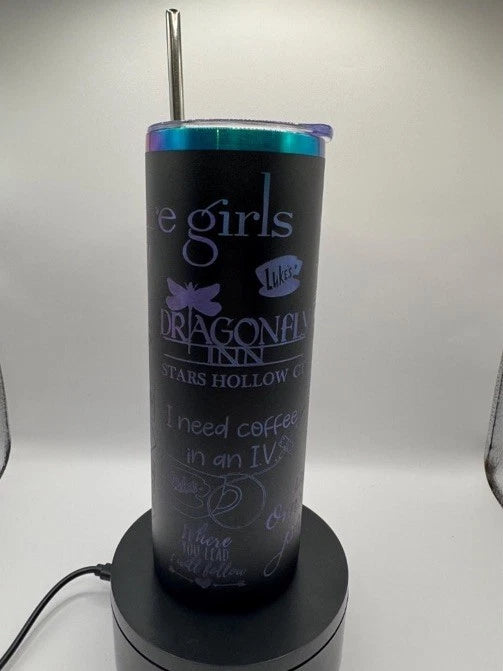 Gilmore Girls Collage Tumbler- 20 Oz Skinny