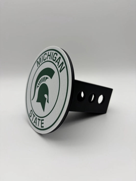 Michigan State University Tow Hitch Receiver Cover White – Fits 2” Towing Truck