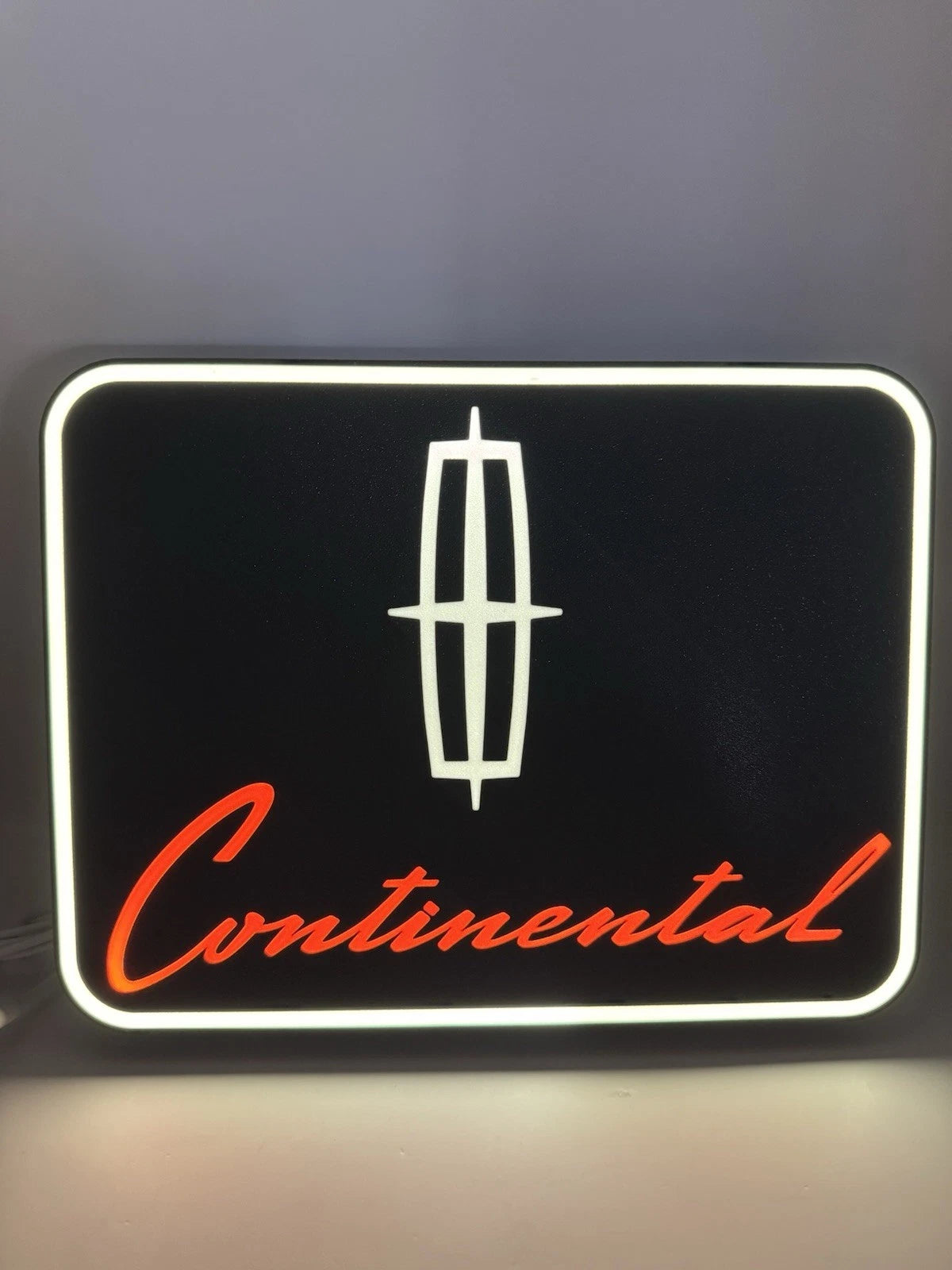 Lincoln Continental Light Up LED Neon Sign Vintage Cars Man Cave Collectors Ford