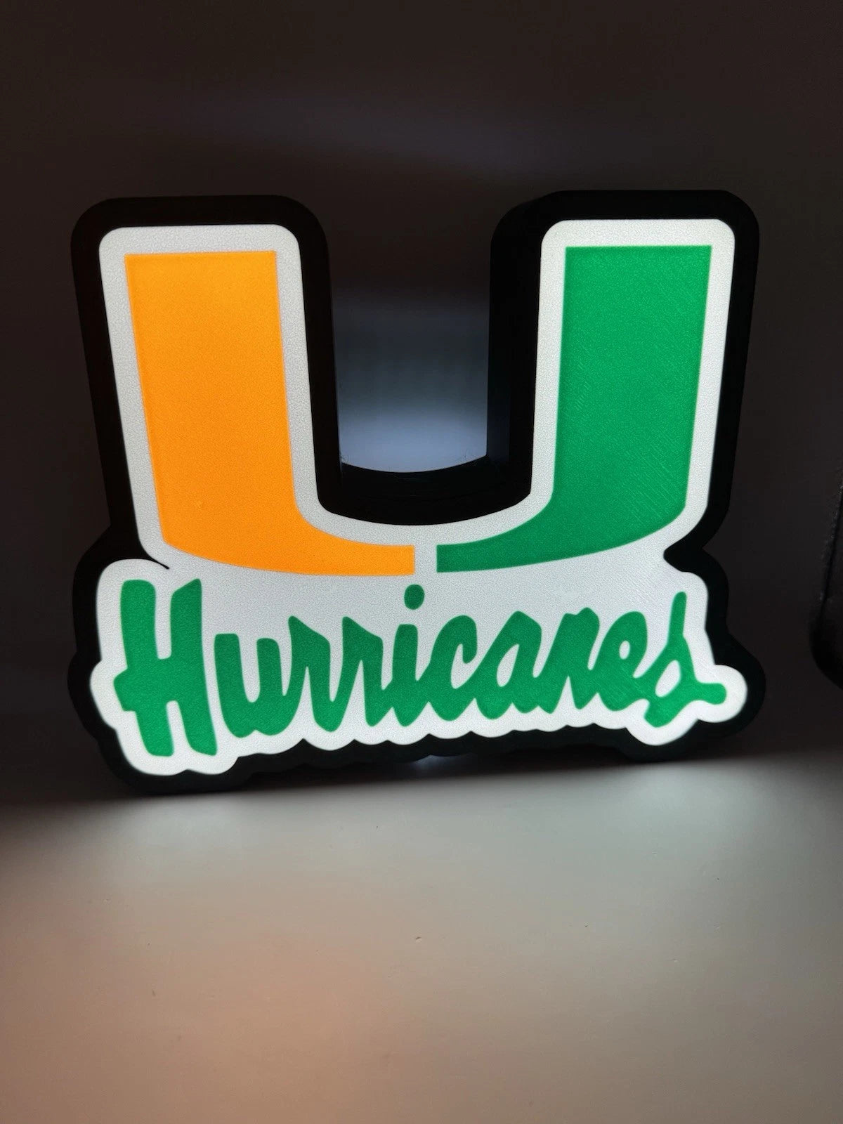 Miami Hurricanes Light Up LED Neon Sign - NCAA Football Florida Athletics Sports