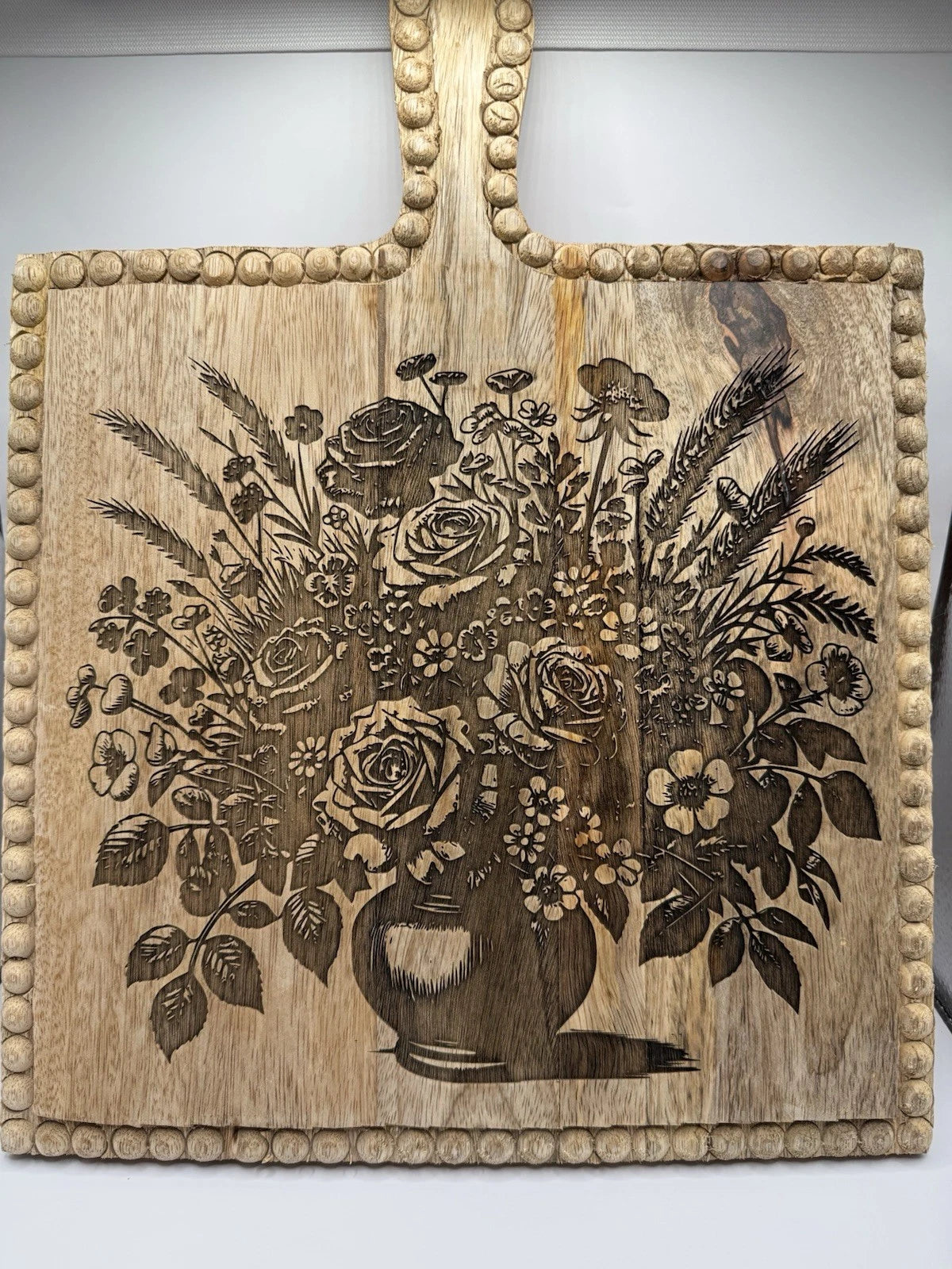 Floral Design/Rustic Wooden Chopping Board