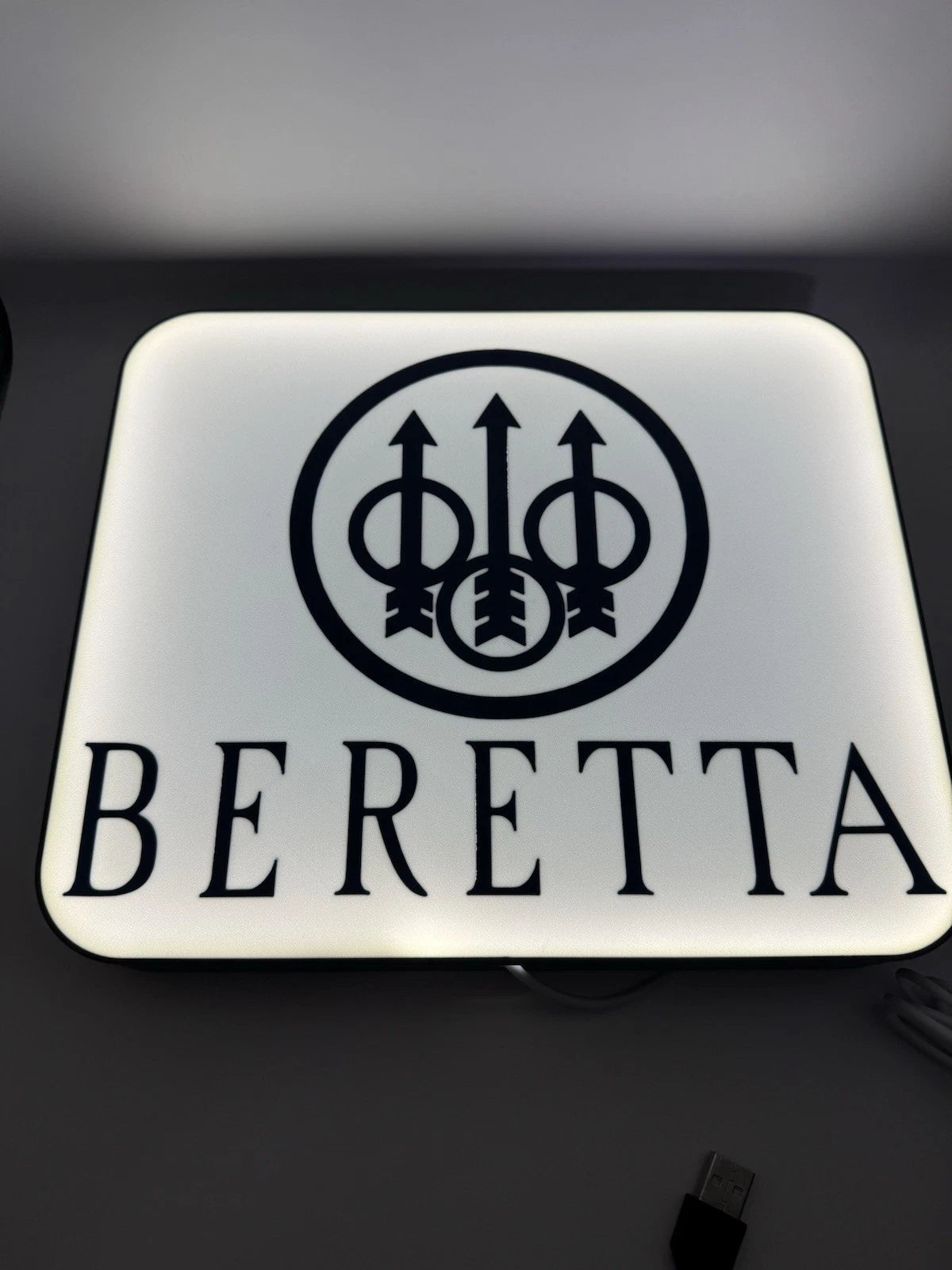 Beretta Firearms -  Light Up LED Neon Sign - Pistol Reloading M9 92 Shooting 2a