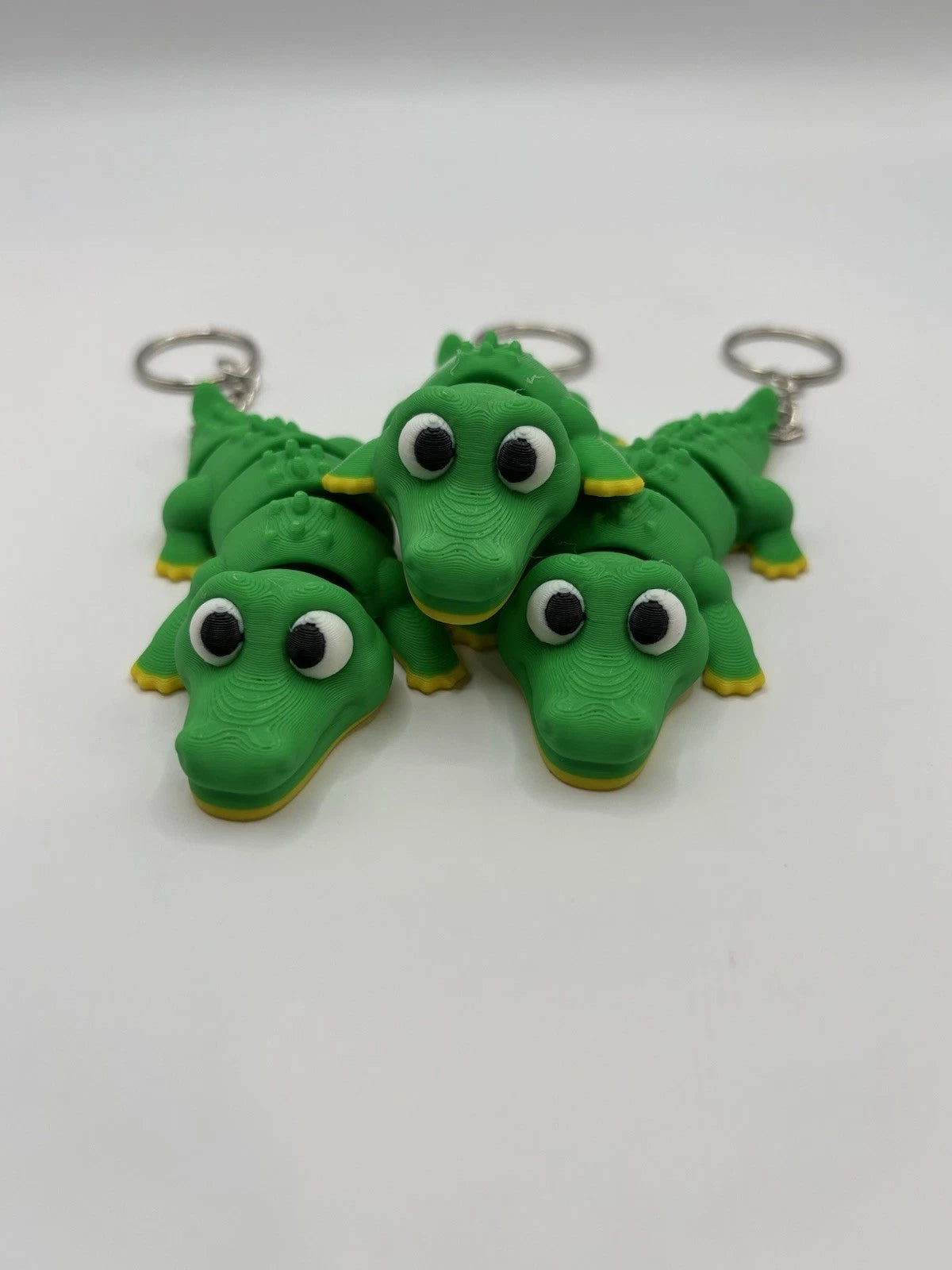 Green Alligator Fidget Keychain