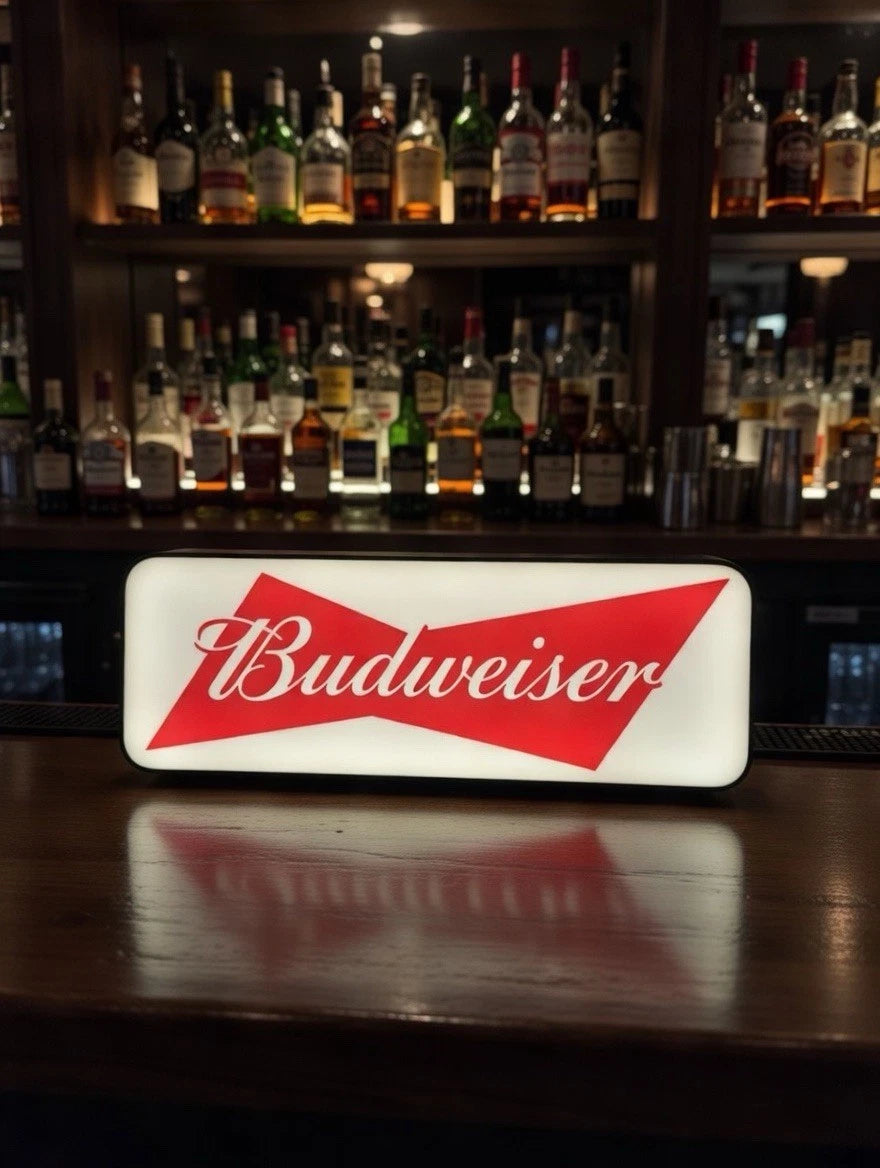 Budweiser Beer - Light Up LED Neon Sign Man Cave Bar Decor Brew