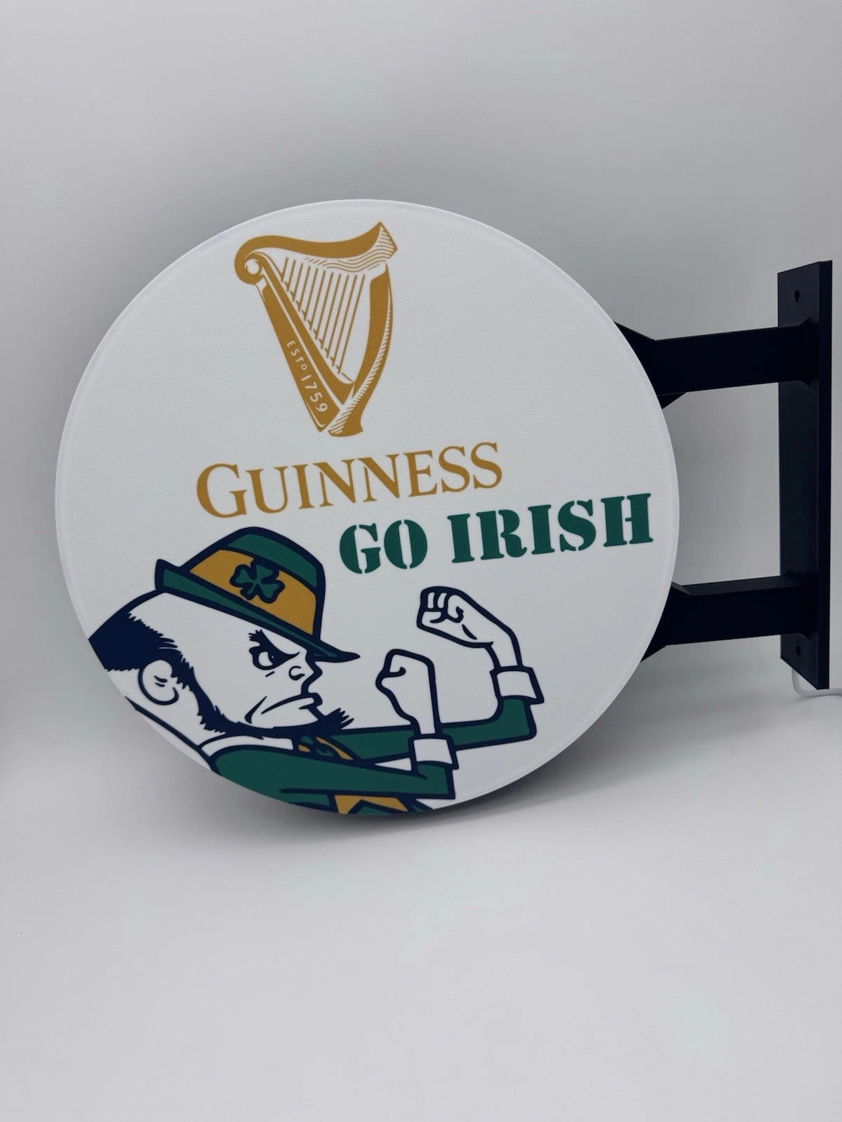 Guinness Beer Notre Dame Pub Style Dual Side Light Up LED Sign Bar Irish College