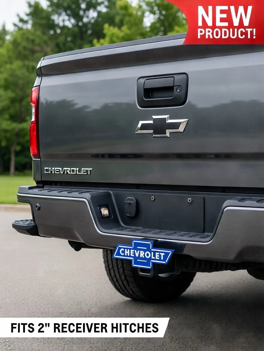 Chevrolet Custom Hitch Receiver Cover – Fits 2”  Towing Trailer Truck SUV Z71
