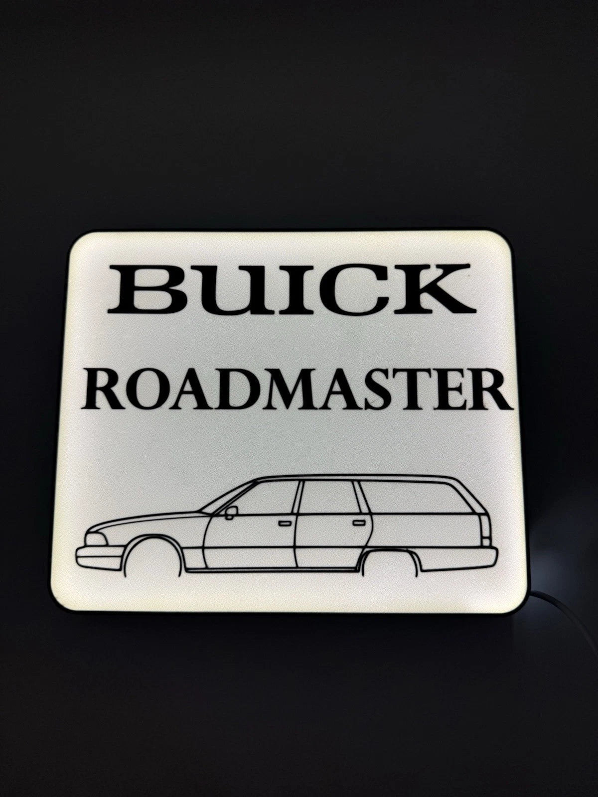 Buick Roadmaster -  Light Up LED Sign With USB Plug  Lowrider Classic Car Garage
