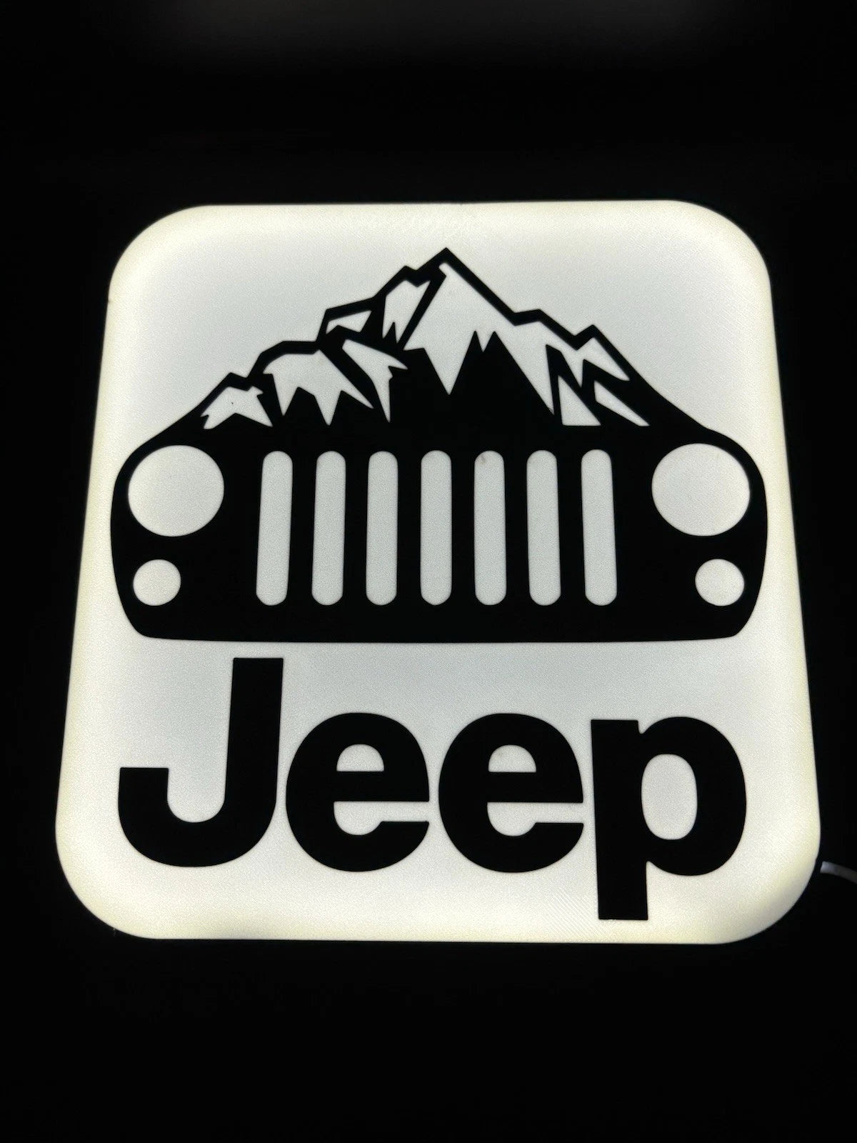 Jeep - Light Up LED Sign Wrangler JK Rubicon Sahara SUV Off-road Trail Ready