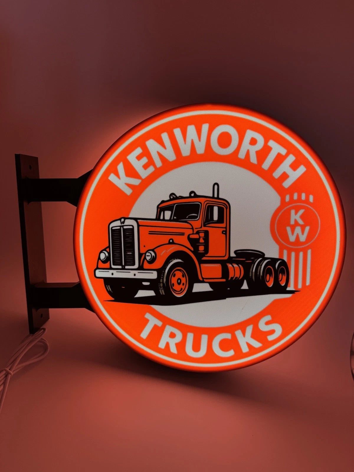 Kenworth Trucks 13”  Pub Style Dual Side Light Up LED Sign Pub Bar Mancave