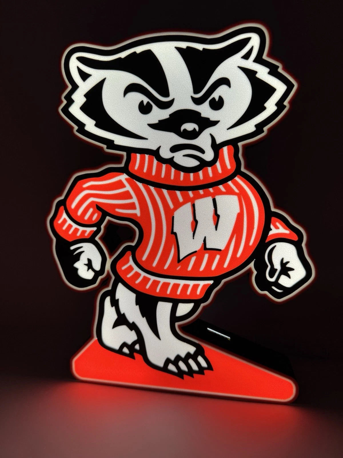 Bucky Badger Wisconsin Badgers - Light Up LED Sign