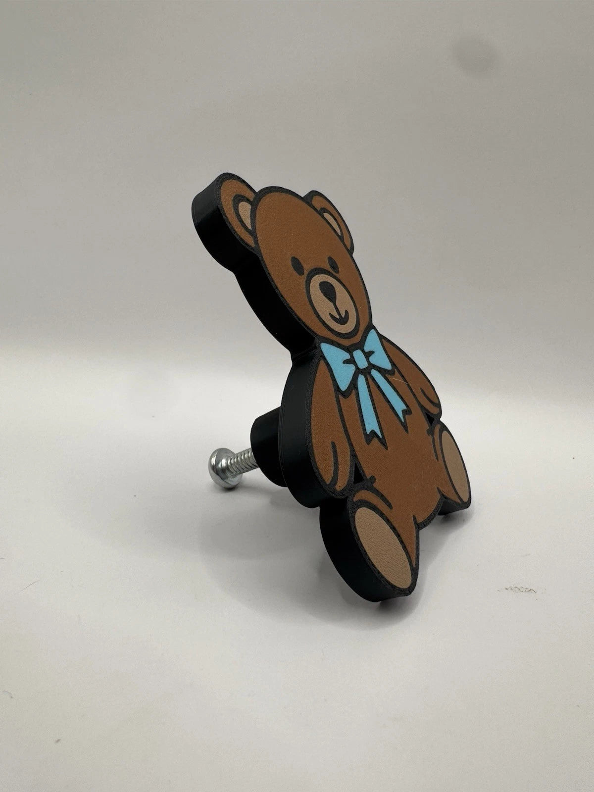 Kids Blue Teddy Bear Drawer Pull Dresser Cabinet Knob Play Room Nursery Bedroom