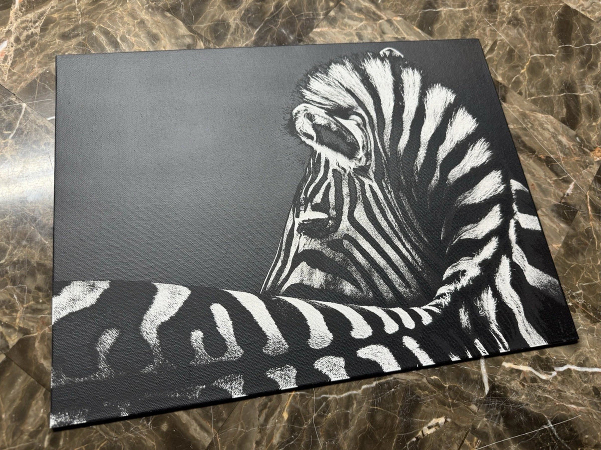 Zebra - Oil On Canvas 16x12