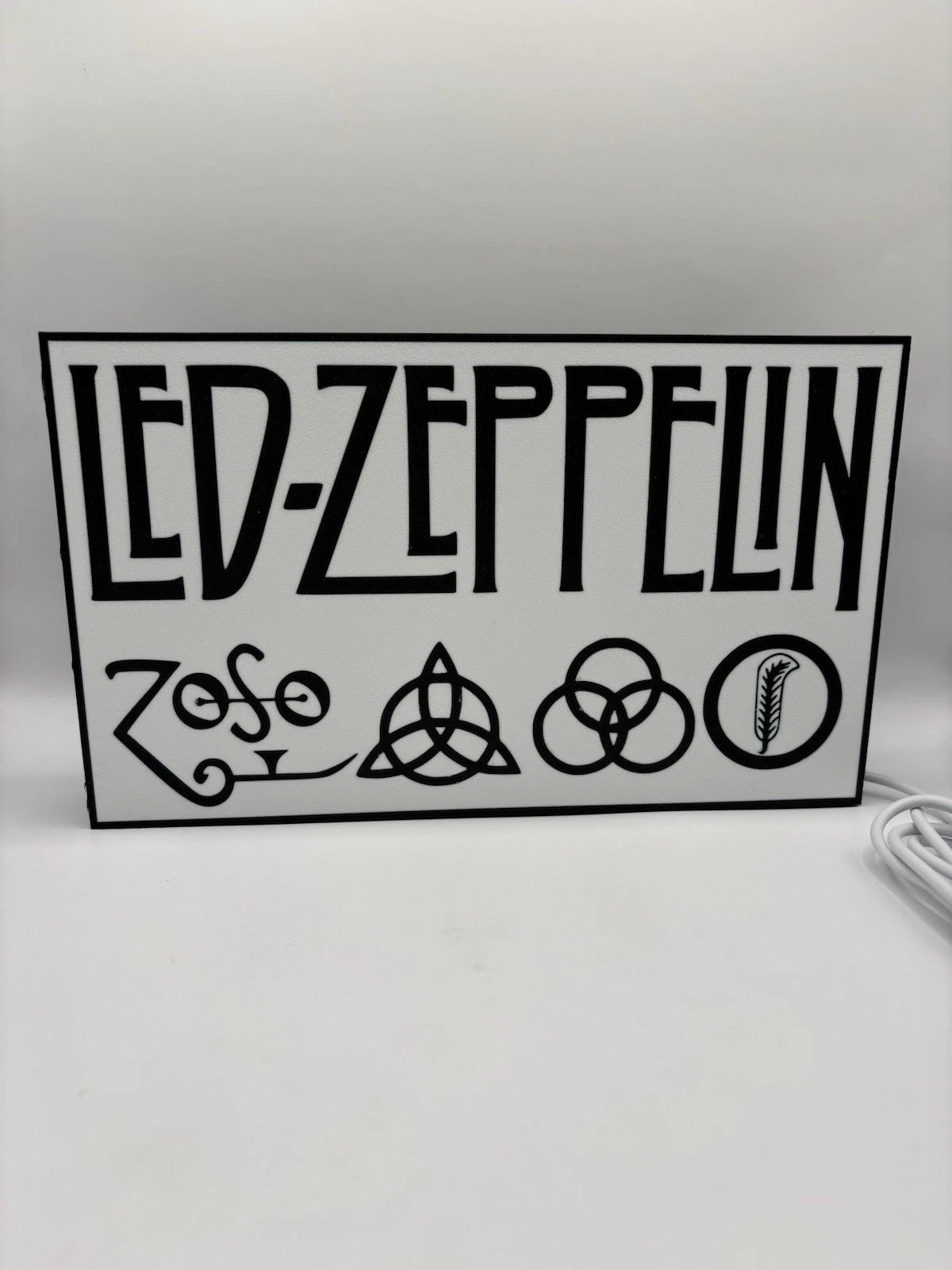 Led Zeppelin - LED Light Up Neon Sign Classic Rock And Roll Zoso Blackdog