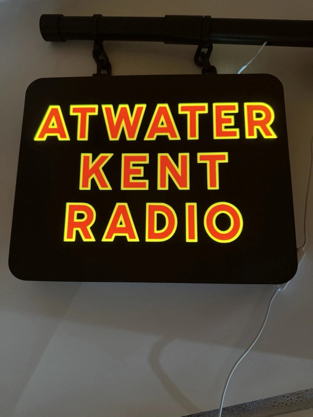 Atwater Kent Radio -  Square Dual Side Pub Style Light Up LED Sign