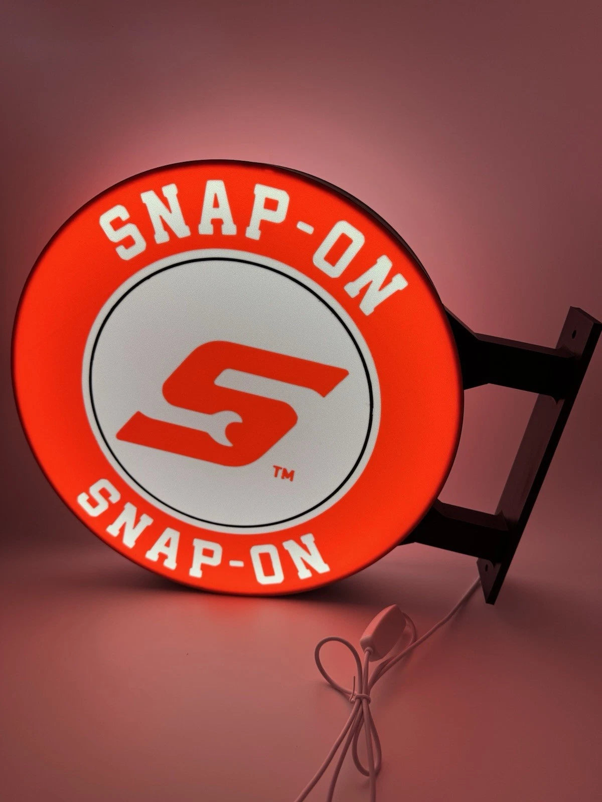 Snap On Tools 13” Pub Style Dual Side Light Up LED Sign Gas Station Mancave